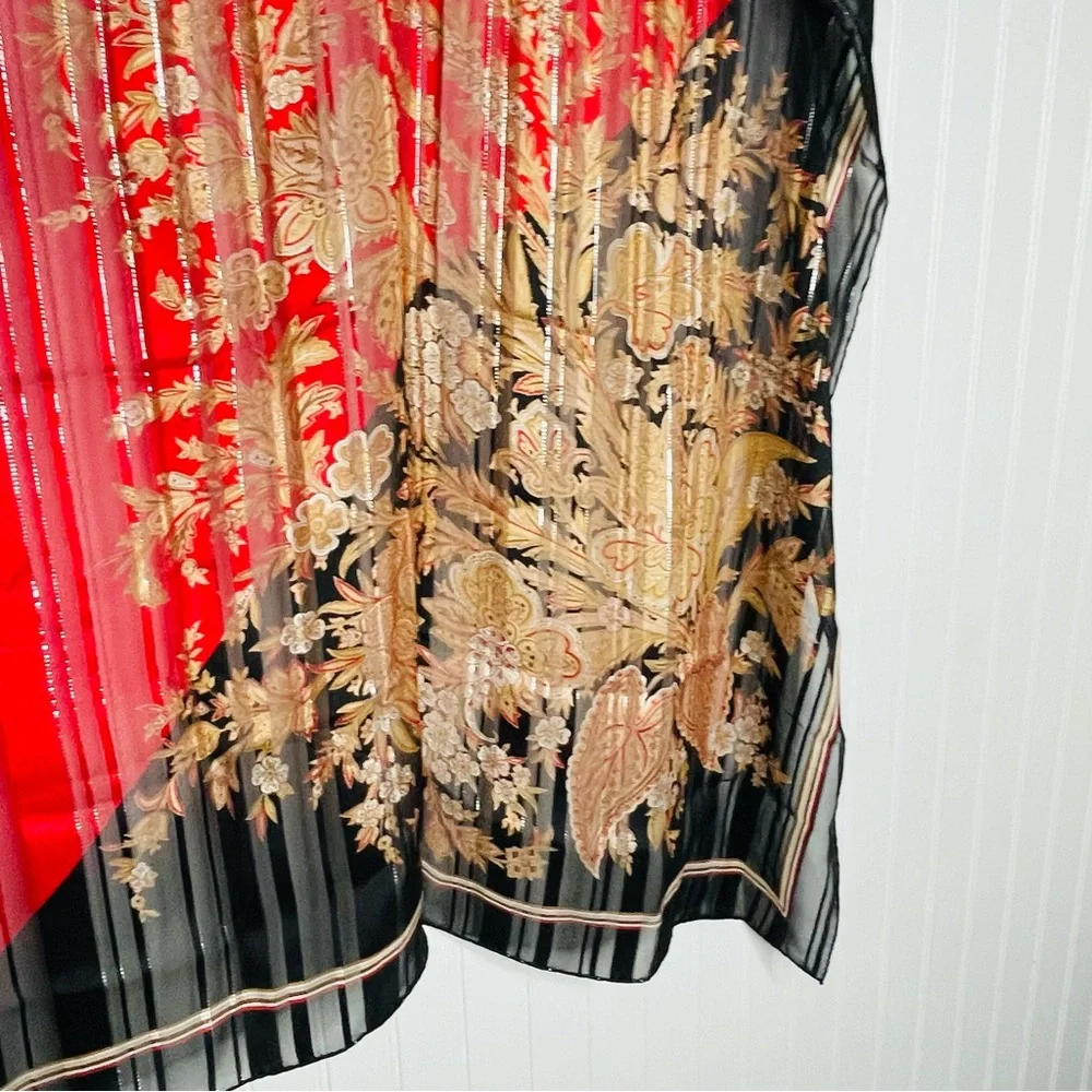 Vintage Valentino Stratos 100% Silk Floral Scarf